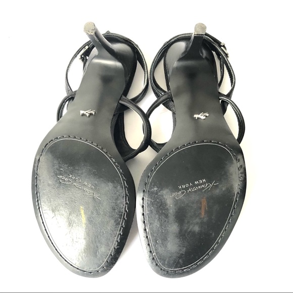 SOLD! Kenneth Cole Leather/Sequin Strappy Heels- 7M - Picture 6 of 7